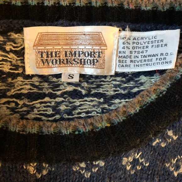 Vintage Mixed Pattern Country Floral Sweater - Picture 12 of 13